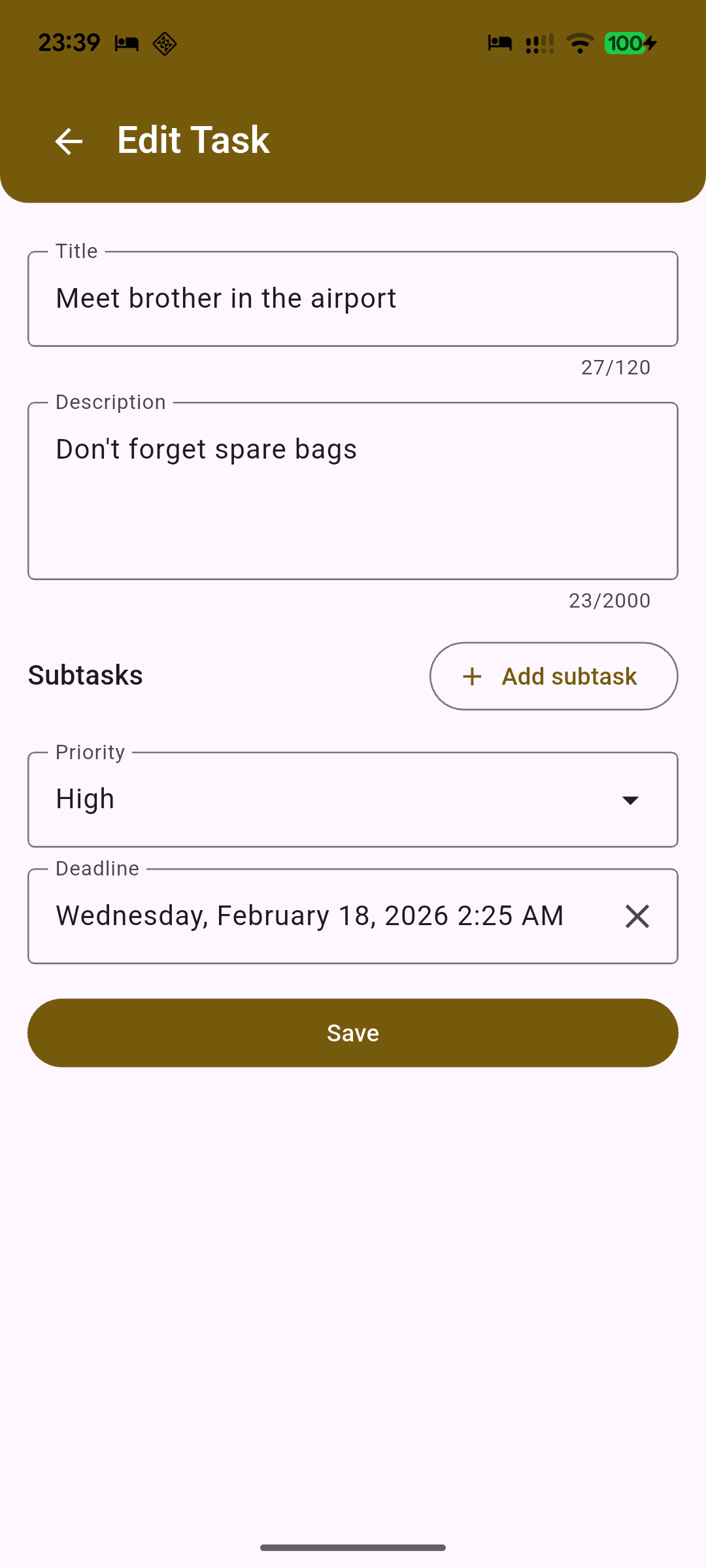 [SCREENSHOT: Add / Edit task]